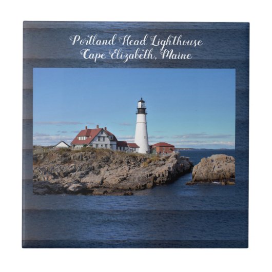 Portland Head Lighthouse Keramik Tile Fliese (Vorderseite)