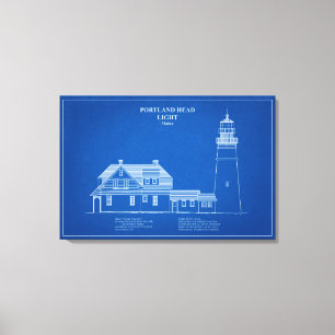 Portland Head Lighthouse - Maine - AD Leinwanddruck