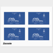 Portland Head Lighthouse - Maine - AD Rechteckiger Aufkleber (Blatt)