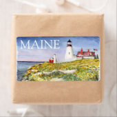 Portland Head Lighthouse Maine Aquarellmalerei (Insitu)