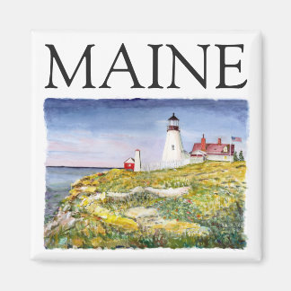 Portland Head Lighthouse Maine Aquarellmalerei Magnet