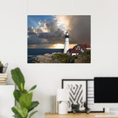 Portland Head Lighthouse Maine Foto Poster (Heimbüro)