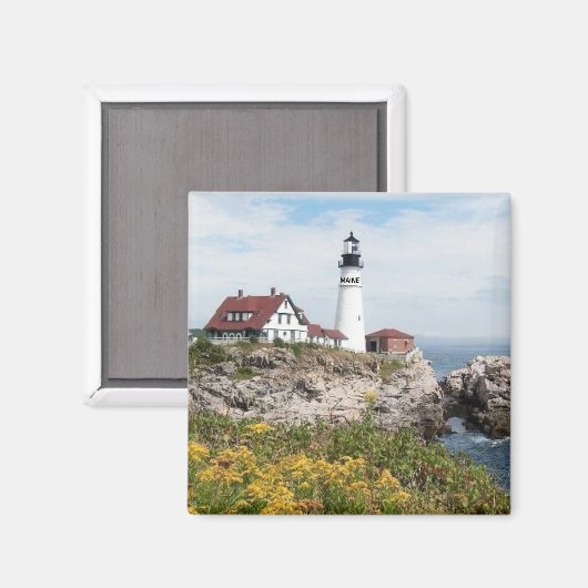 PORTLAND HEAD LIGHTHOUSE, MAINE MAGNET (Vorderseite/Rückseite)