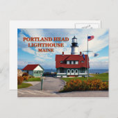 Portland Head Lighthouse, Maine Postcard Postkarte (Vorne/Hinten)