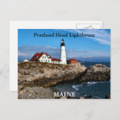 Portland Head Lighthouse, Maine Postcard Postkarte (Vorne/Hinten)