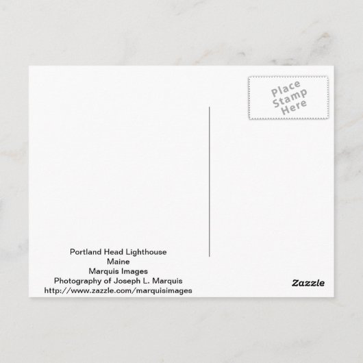 Portland Head Lighthouse - Maine Postkarte (Rückseite)