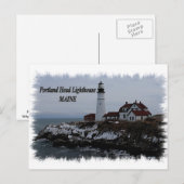 Portland Head Lighthouse - Maine Postkarte (Vorne/Hinten)