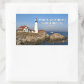 Portland Head Lighthouse, Maine Rechteckiger Aufkleber (Tasche)