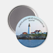 Portland Head Lighthouse, Maine Round Magnet (Vorderseite/Rückseite)