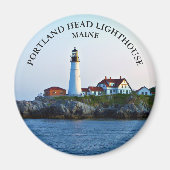 Portland Head Lighthouse, Maine Round Magnet (Vorne)