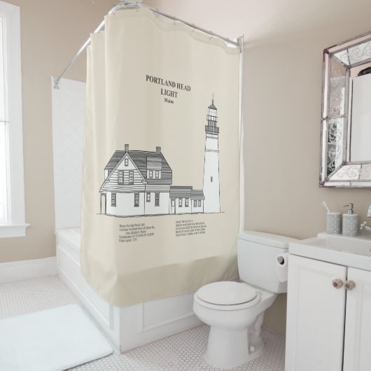 Portland Head Lighthouse - Maine - SBD Duschvorhang (Beispiel)