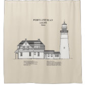 Portland Head Lighthouse - Maine - SBD Duschvorhang (Vorderseite)