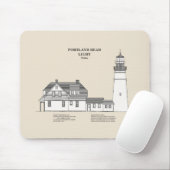 Portland Head Lighthouse - Maine - SBD Mousepad (Mit Mouse)