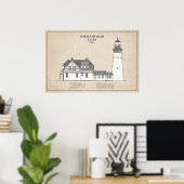 Portland Head Lighthouse - Maine - SBD Poster (Heimbüro)
