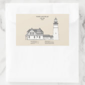 Portland Head Lighthouse - Maine - SBD Rechteckiger Aufkleber (Tasche)