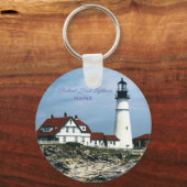 Portland Head Lighthouse - Maine Schlüsselanhänger (Vorderseite)