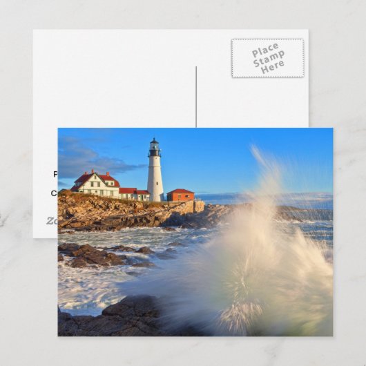 Portland Head Lighthouse Postkarte (Vorne/Hinten)