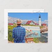 Portland Head Lighthouse Postkarte (Vorne/Hinten)