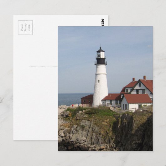 Portland Head Lighthouse Postkarte (Vorne/Hinten)