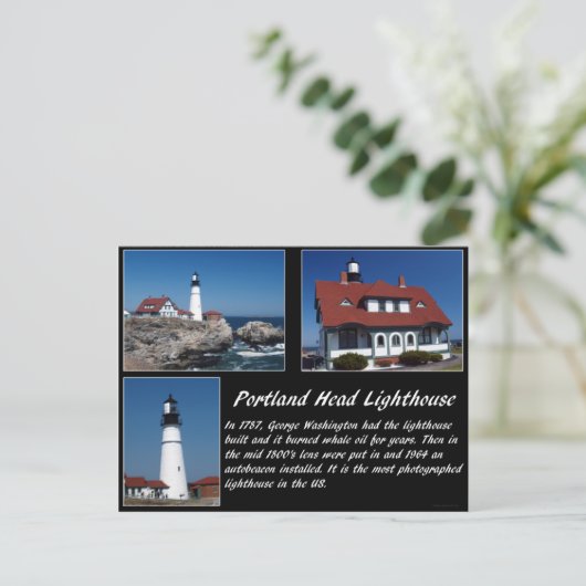 Portland Head Lighthouse Postkarte (Stehend Vorderseite)