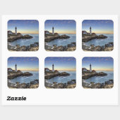 Portland Head Lighthouse Quadratischer Aufkleber (Blatt)