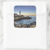 Portland Head Lighthouse Quadratischer Aufkleber (Tasche)