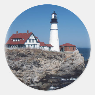 Portland Head Lighthouse Runder Aufkleber