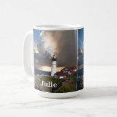 Portland Head Lighthouse und Sunset Tasse (Vorderseite Links)