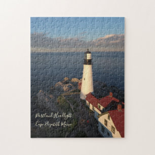 Portland Headlight Glowing Sunset 252 Stück Puzzle