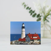 Portland Headlight, Maine Postkarte (Stehend Vorderseite)