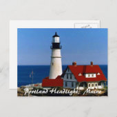 Portland Headlight, Maine Postkarte (Vorne/Hinten)