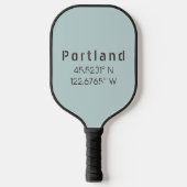 Portland Latitude & Longitude Pickleball Schläger (Vorderseite)