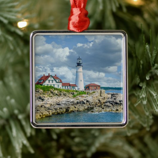 Portland, Leuchtturm Maine Ornament Aus Metall (Baum)