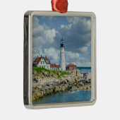 Portland, Leuchtturm Maine Ornament Aus Metall (Rechts)