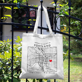 Portland Liebe Locator | City Map Wedding Welcome Tragetasche