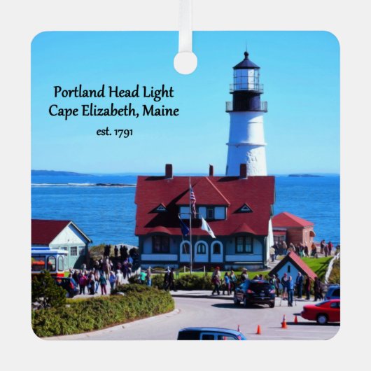 Portland Light Aluminium Ornament Aus Metall (Vorderseite)