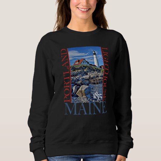 Portland Lighthouse Maine 1875 1 Sweatshirt (Vorderseite)