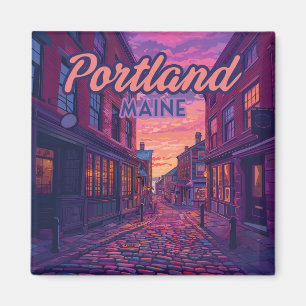 Portland Maine Alter Port Cobblestone Vintag Magnet