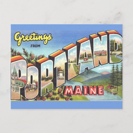 Portland Maine Begrüßung Postkarte (Vorderseite)