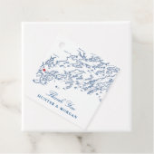 Portland Maine Casco Bay Karte Blaue Hochzeit Geschenkanhänger (Beispiel)