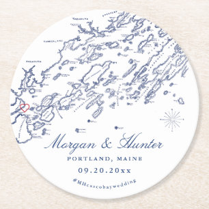 Portland Maine Casco Bay Wedding Untersetzer
