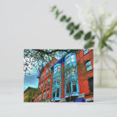 Portland Maine City Skyline Postcard Postkarte (Stehend Vorderseite)