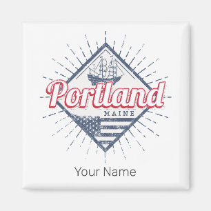 Portland Maine City United Staaten Vintag USA Magnet