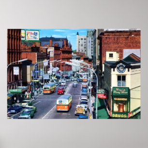 Portland, Maine Congress Street um 1960 Poster