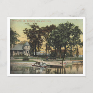 Portland Maine, Deering Park, 1908 im Vintage-Stil Postkarte