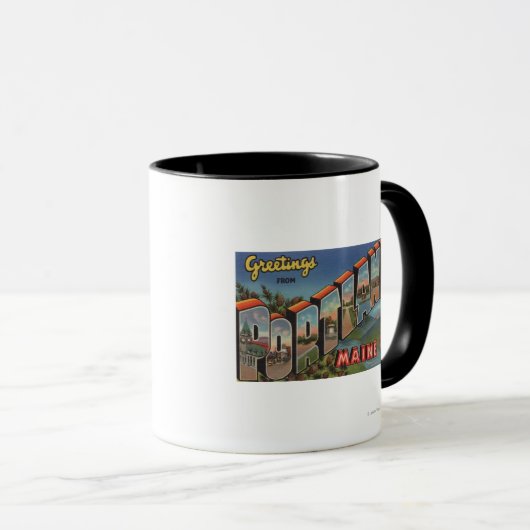 Portland, Maine (Flusslandschaft) Tasse (VorderseiteRechts)