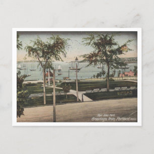 Portland Maine Fort Allen Park 1908 Vintage Postkarte