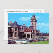 Portland, Maine Gewerkschaft Station Postkarte der (Vorne/Hinten)