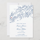 Portland Maine Karte Elegant Wedding (Vorderseite)