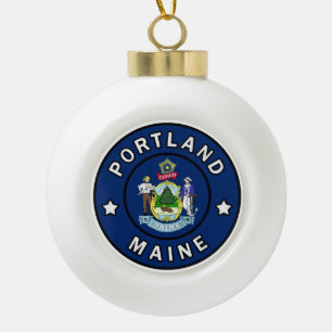 Portland Maine Keramik Kugel-Ornament